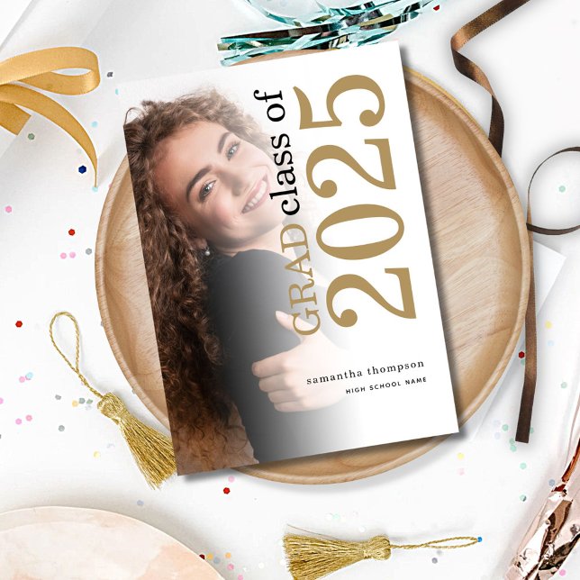 Grad Foto Gold Black 2025 Abschluss Ankündigung (Von Creator hochgeladen)