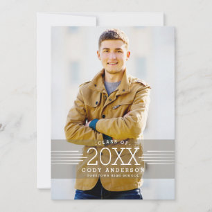 Grad   Foto-Graduierungspartei für Weißtext Einladung