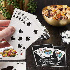 Grad Gastgeschenk Spielkarten, Personalisiertes Fo Spielkarten