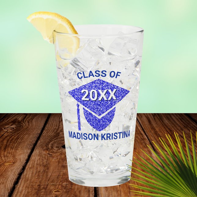 Grad Glam Navy Cap Herzlichen Glückwunsch Glas (Von Creator hochgeladen)