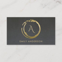GRAD GOLD BRUSCH STROKE STAIN CIRCLE LOGO MONOGRAM VISITENKARTE