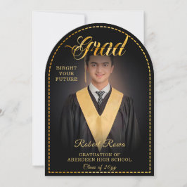 Grad. Goldene Touch Brighert Ihre Zukunft Einladung