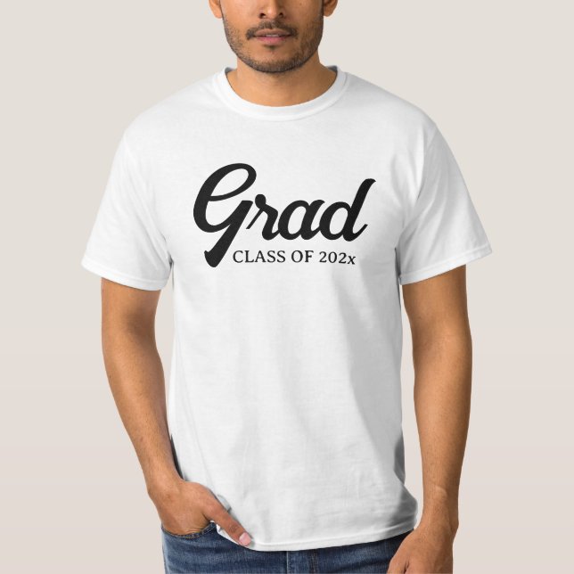 Grad graduate personalized year custom text T-Shirt (Vorderseite)