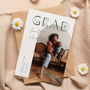 GRAD Green Arch Faire-part de graduation mystique