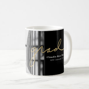Grad handschriftlich in Gold-Foto Kaffeetasse