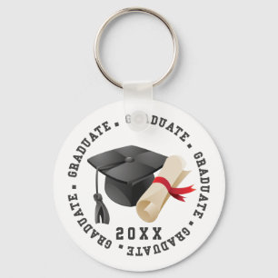 Grad-Hat- und Degree-Schlüsselring Schlüsselanhänger