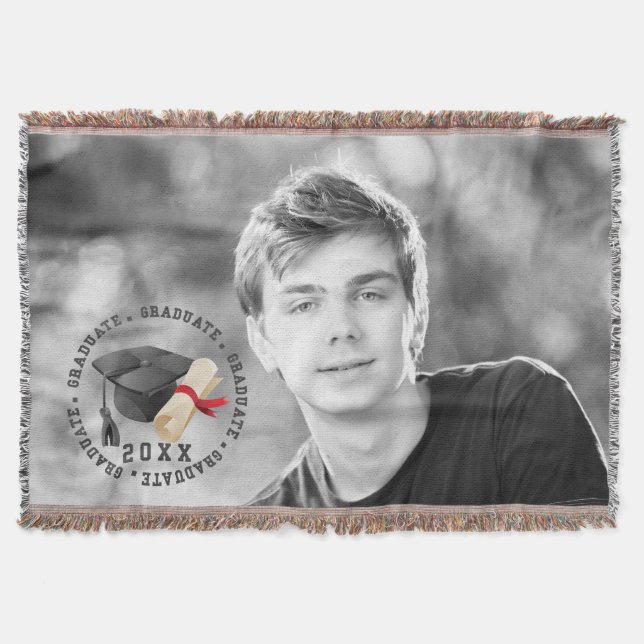 Grad Hat und Grad Foto Blanket Decke (Vorderseite)