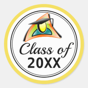 Grad - Klasse 20XX Runder Aufkleber
