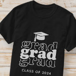 Grad Klasse 20XX Schwarz & Weiß Moderner Abschluss T-Shirt<br><div class="desc">Dieses einfache und moderne Design besteht aus Serifentypografie.</div>