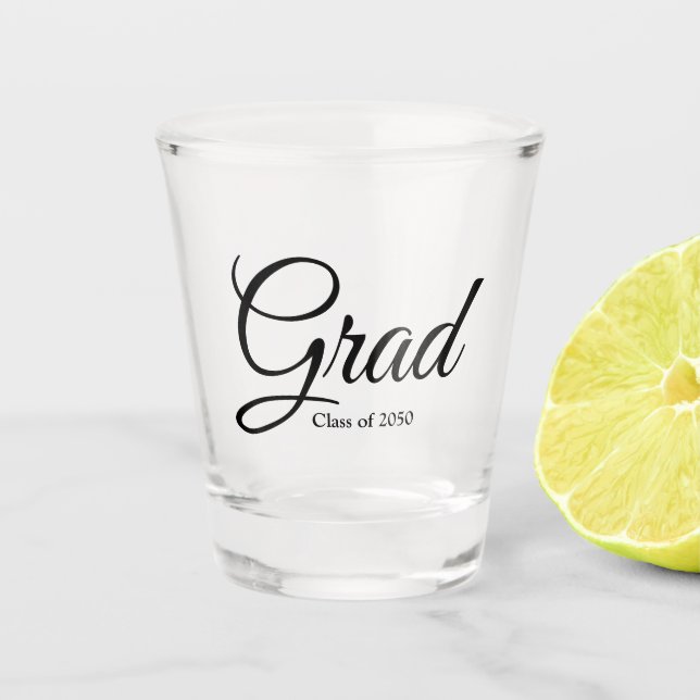 Grad-Klasse des schwarzen benutzerdefinierten Skri Schnapsglas (Vorderseite)