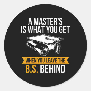 Grad Mba Masters Degree Abschluss Runder Aufkleber