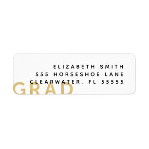 Grad Minimalistisch Modern Gold Abschluss