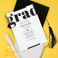 Grad Moderne Schwarz-Weiß-Karo-Graduierungspartei