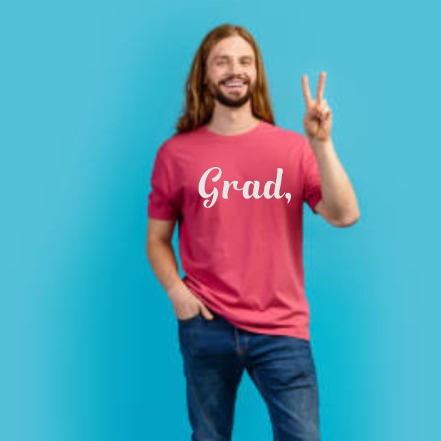 Grad Moderner Abschluss Personalisiert T-Shirt (Von Creator hochgeladen)