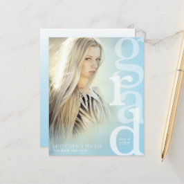 GRAD Overlay Budget Blue Abschluss Ankündigung