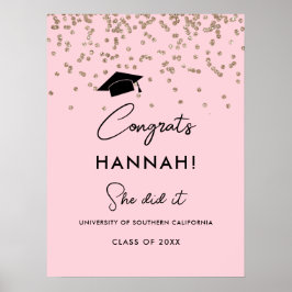 Grad-Party-Blush-Klasse 2023 Digital Poster