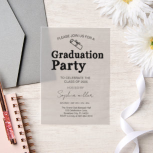 Grad Party Classe Invitation de 2025, Grad minimum