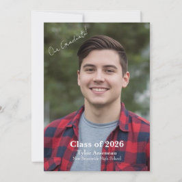 Grad Party Invitation Photo Personalize Karte