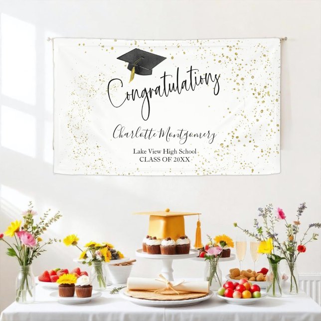 Grad Party Moderner Splash Glitzer Banner (Von Creator hochgeladen)