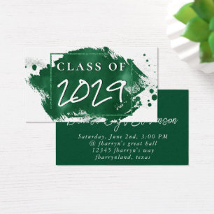 Grad peint Faire-part de diplôme vert