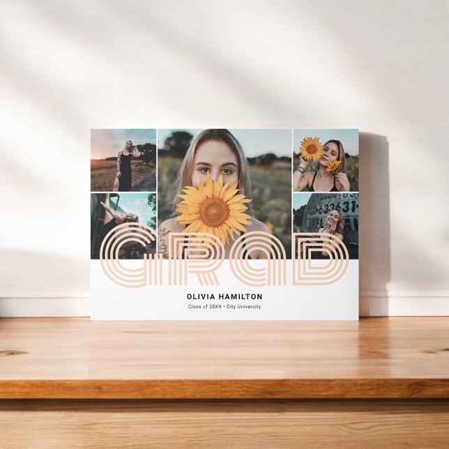 Grad Retro FotoCollage Dreifach Gefaltete Ankündigung (Von Creator hochgeladen)