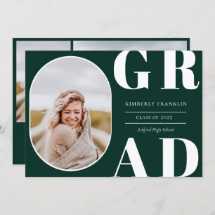 GRAD Rounded Foto Frame Abschluss Einladung