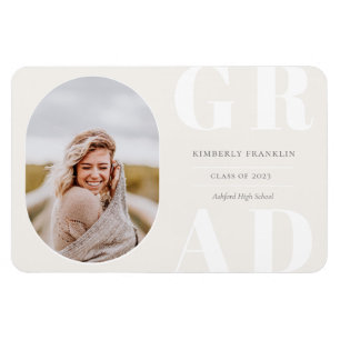 GRAD Rounded Foto Frame Abschluss Magnet
