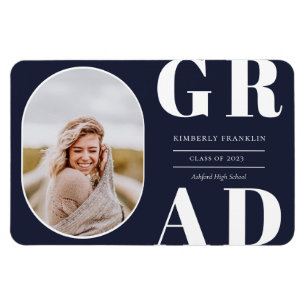 GRAD Rounded Foto Frame Abschluss Magnet