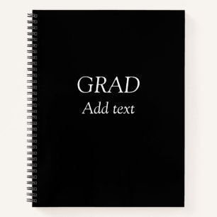 Grad schlicht minimaler Abschluss elegante moderne Notizbuch