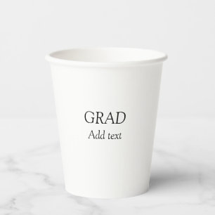 Grad schlicht minimaler Abschluss elegante moderne Pappbecher