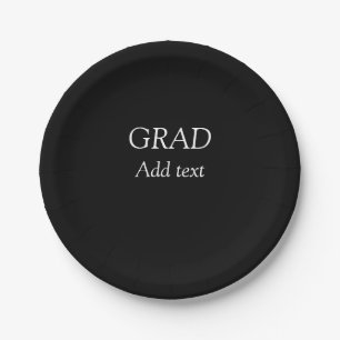 Grad schlicht minimaler Abschluss elegante moderne Pappteller