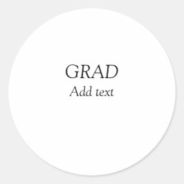 Grad schlicht minimaler Abschluss elegante moderne Runder Aufkleber