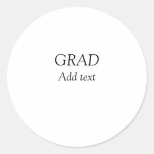 Grad schlicht minimaler Abschluss elegante moderne Runder Aufkleber