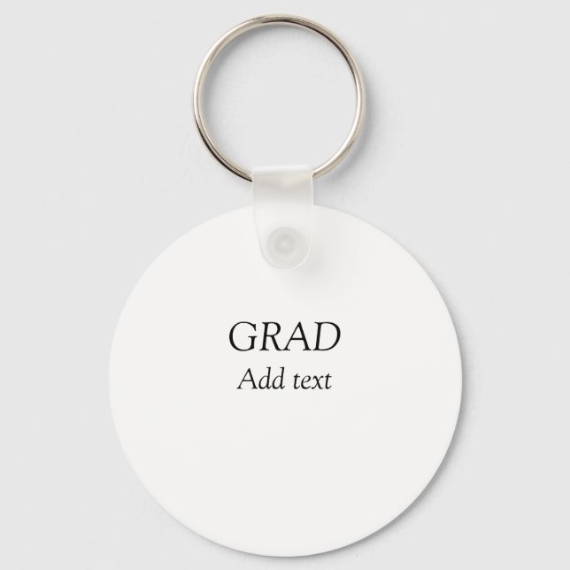 Grad schlicht minimaler Abschluss elegante moderne Schlüsselanhänger (Vorderseite)