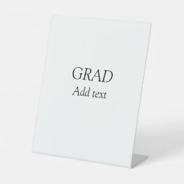 Grad schlicht minimaler Abschluss elegante moderne Sockelschild