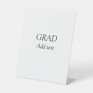 Grad schlicht minimaler Abschluss elegante moderne Sockelschild