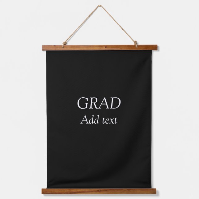 Grad schlicht minimaler Abschluss elegante moderne Wandteppich Mit Holzrahmen (Vorderseite)