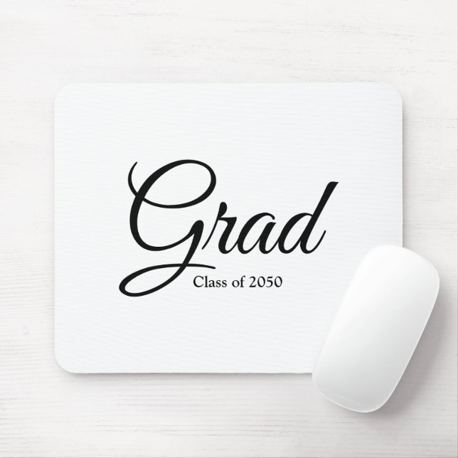 Grad-Schwarzskriptklasse Datum des eleganten Absch Mousepad (Mit Mouse)