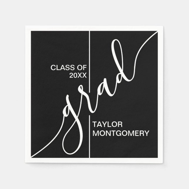 Grad-Script-Graduierungspartei Serviette (Vorderseite)