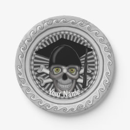 Grad-Skull-Papierteller Pappteller