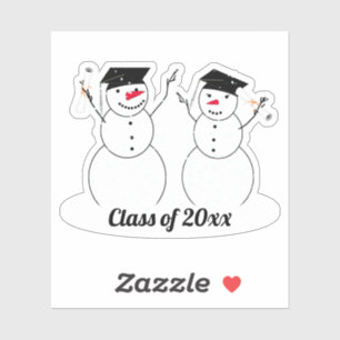 Grad Snowmen Abschluss Aufkleber