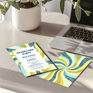 Grad Super Retro Graduation Invitation