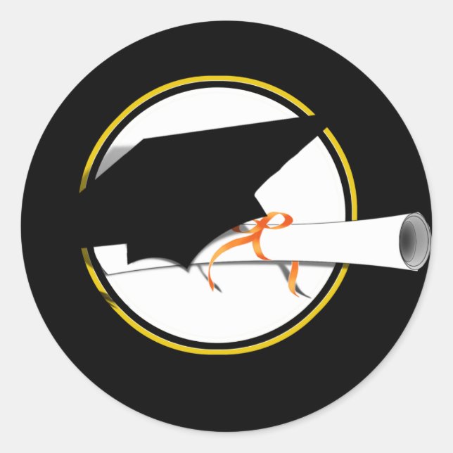 Grad-Tilt auf schwarzem Hintergrund Runder Aufkleber (Vorderseite)