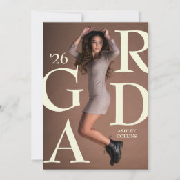 GRAD Typografie Custom Foto Abschluss Ankündigung