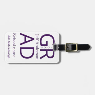 Grad Typografie modern Abschluss einfach minimal c Gepäckanhänger