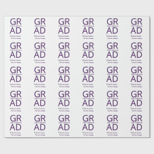 Grad Typografie modern Abschluss einfach minimal c Geschenkpapier