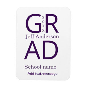 Grad Typografie modern Abschluss einfach minimal c Magnet