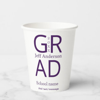 Grad Typografie modern Abschluss einfach minimal c Pappbecher