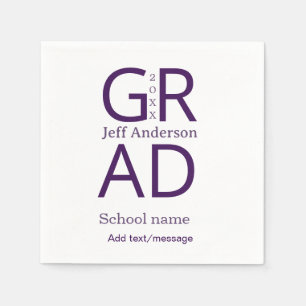 Grad Typografie modern Abschluss einfach minimal c Serviette