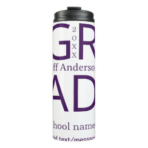 Grad Typografie modern Abschluss einfach minimal c Thermosbecher